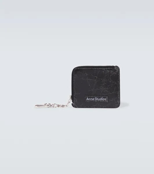 Кожаный кошелек с логотипом Acne Studios, черный