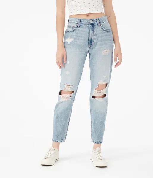 Джинсы High-Rise Mom Jean Aeropostale, синий