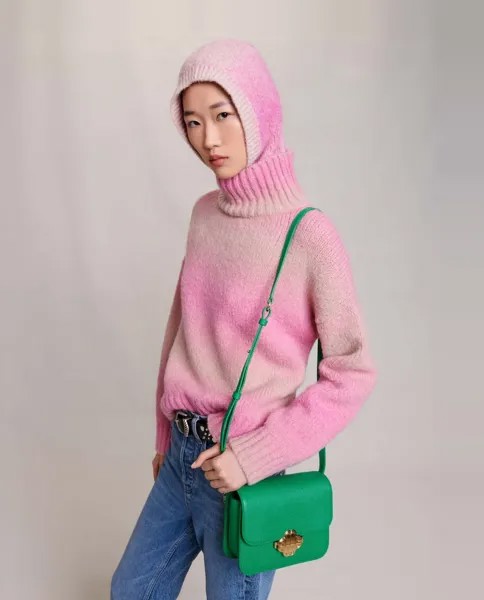 Женский свитер градиентной вязки Maje, розовый