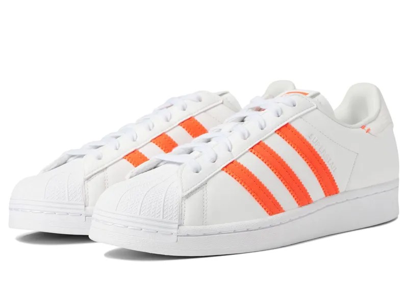 Женские кроссовки Adidas Originals Superstar W, белый/оранжевый