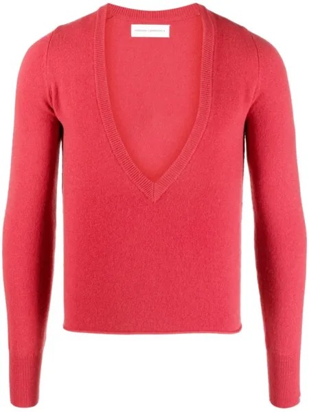 Extreme cashmere джемпер с V-образным вырезом, красный