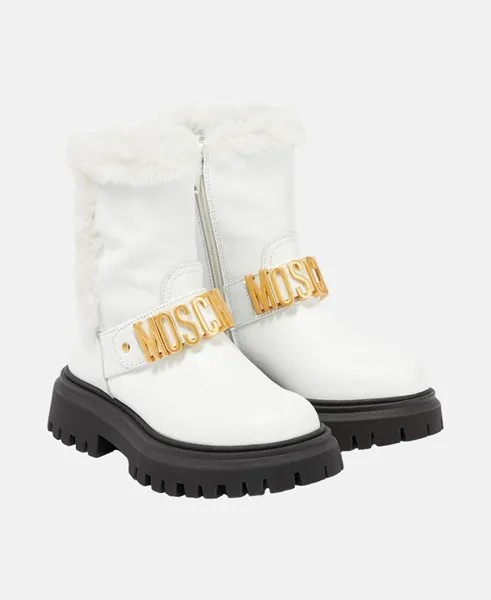 Зимние ботинки Moschino Kids, белый