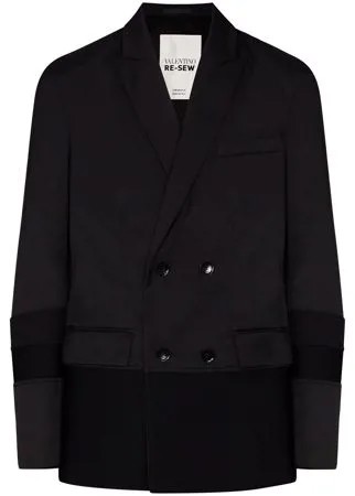 Valentino двубортный пиджак со вставками