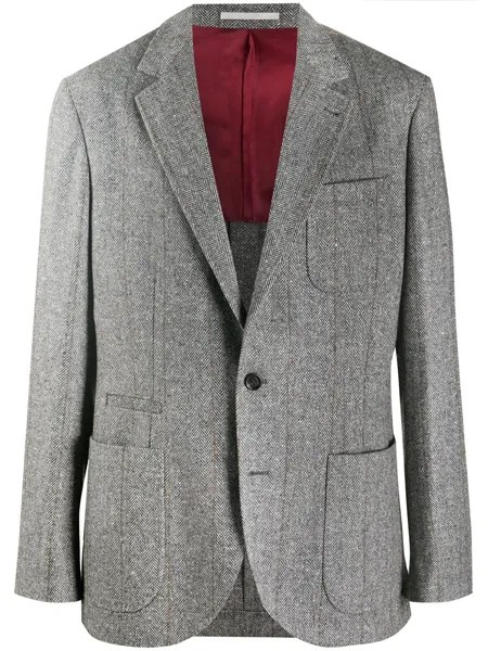 Brunello Cucinelli однобортный пиджак в полоску