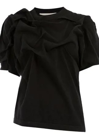 Aganovich asymmetric ruched T-shirt