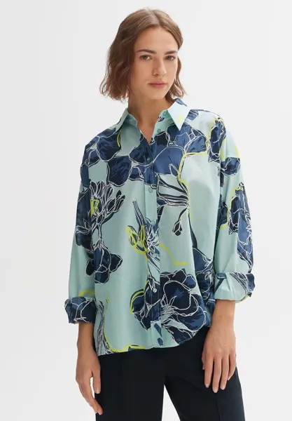 Блузка-рубашка LANGARM FENLO BLOOM Opus, цвет coal blue