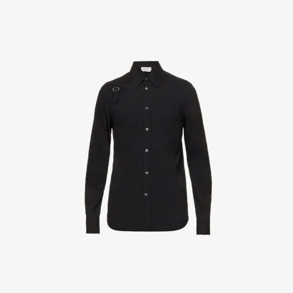 Рубашка harness из эластичного хлопка Alexander Mcqueen, черный