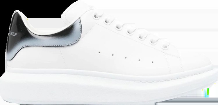 Кроссовки Alexander McQueen Oversized Sneaker 'Faded Heel - White Black Silver', белый