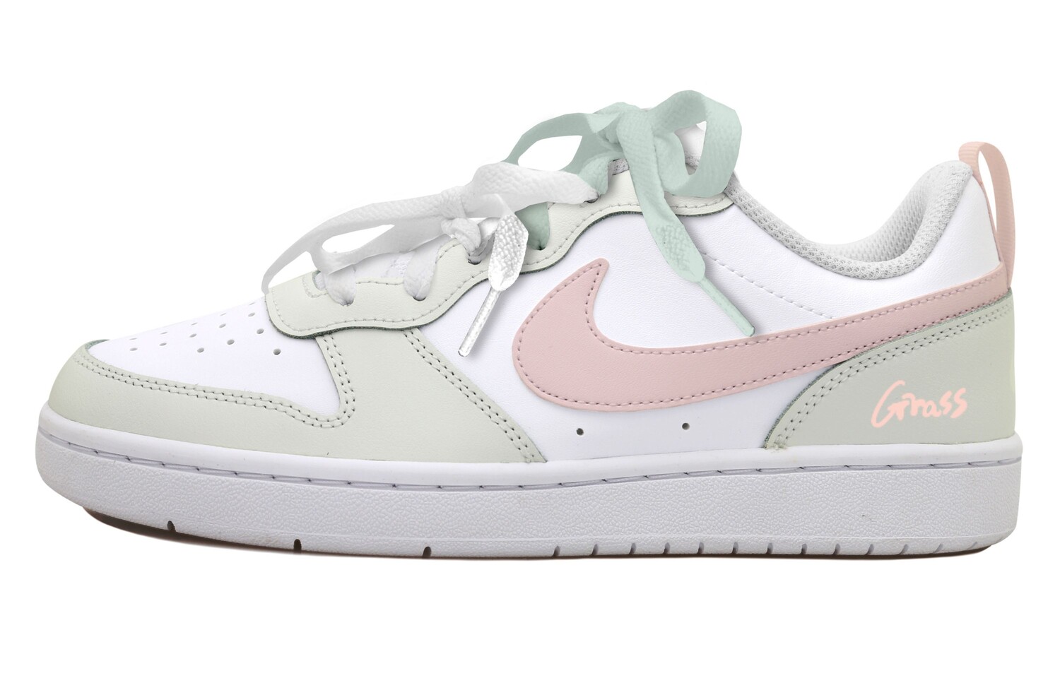 Кроссовки Nike Court Borough2 Skateboarding Shoes Women's Low-top Gray/White/Pink, серый/белый/розовый