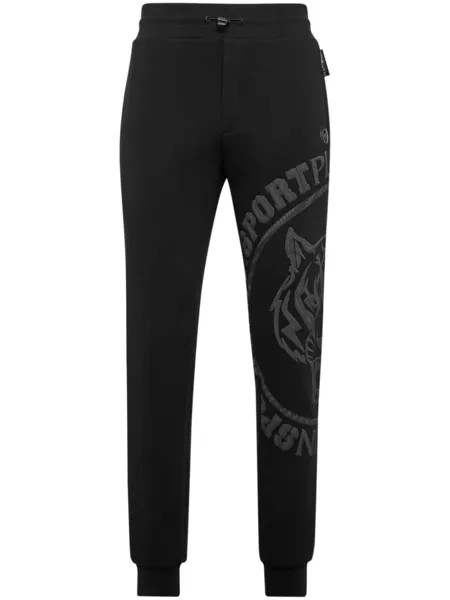 Plein Sport спортивные брюки с логотипом, черный