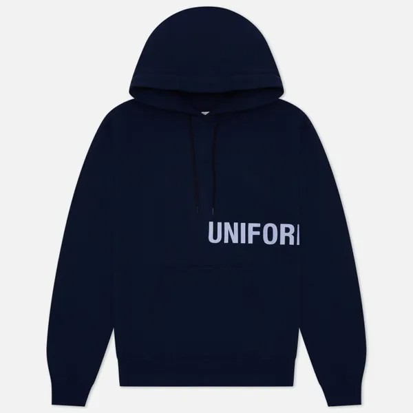 Мужская толстовка uniform experiment Logo Hoodie синий, Размер S