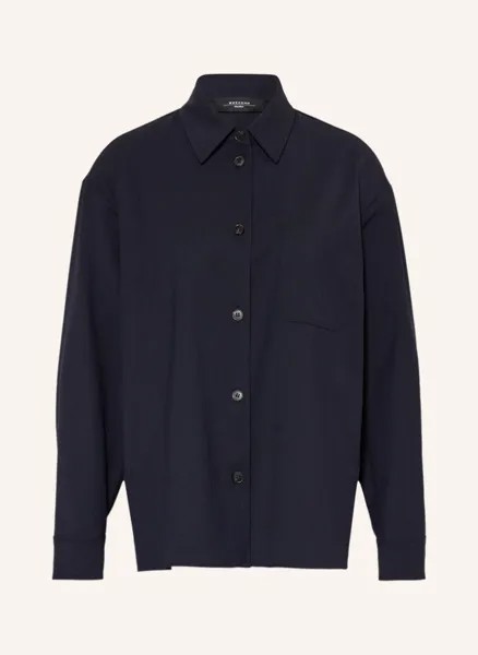 Блуза рубашка WEEKEND MaxMara MAJORI, темно-синий