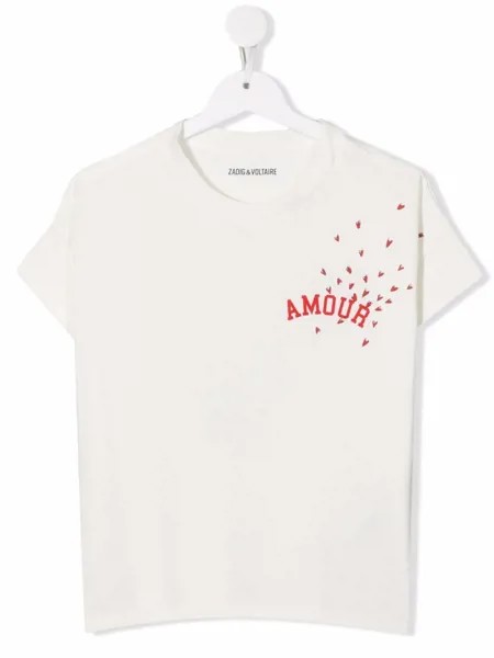 Zadig & Voltaire Kids футболка с принтом