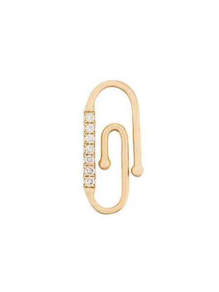 Aurelie Bidermann подвеска Paperclip из желтого золота с бриллиантами