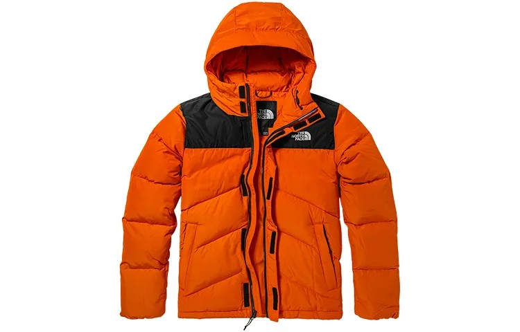Пуховик мужской оранжевый The North Face, оранжевый