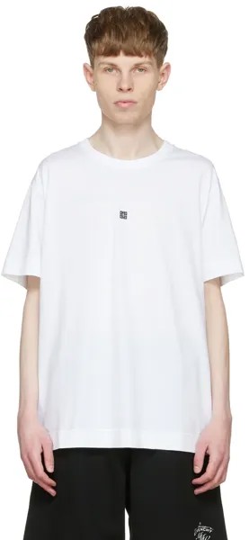 Белая хлопковая футболка Givenchy