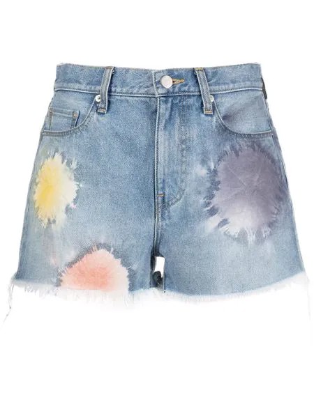 John Elliott джинсовые шорты Shibori Bloom с завышенной талией