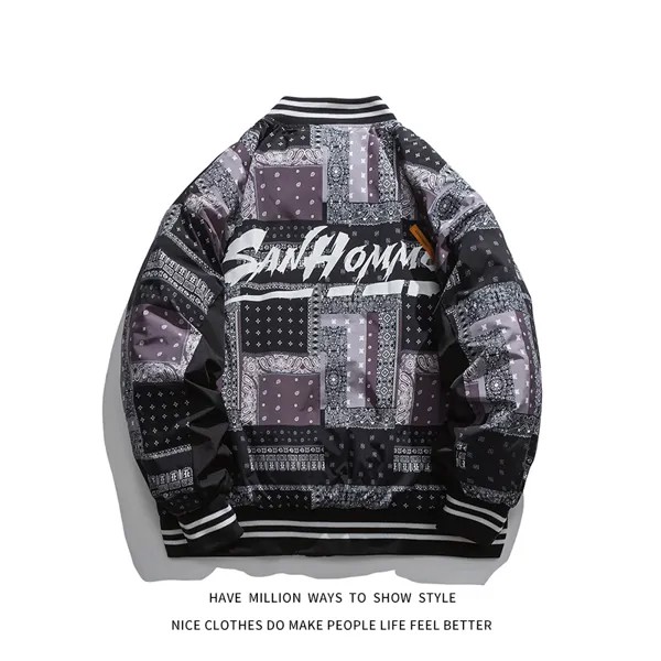 Новое поступление, зимняя толстая и теплая куртка Bandanna с принтом на 90 утином пуху, мужская куртка-бомбер унисекс, женская уличная одежда, пов...