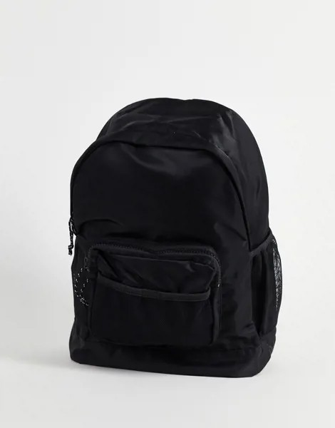 Черный нейлоновый рюкзак с сетчатыми карманами ASOS DESIGN-Черный цвет