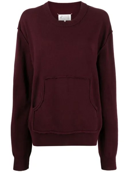 Maison Margiela джемпер с круглым вырезом, красный