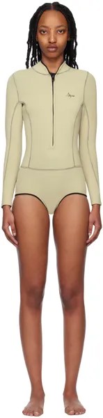 SSENSE Эксклюзивный бежевый цельный гидрокостюм Lotte ABYSSE