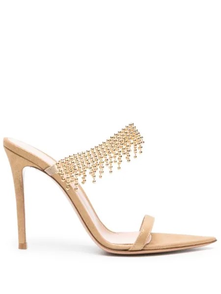 Gianvito Rossi мюли с эффектом металлик, золотистый