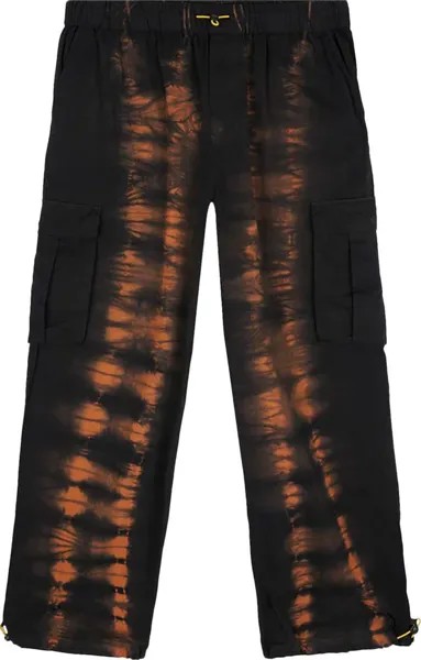 Брюки Brain Dead Zebra Dye Flight Pant 'Black Multicolor', черный