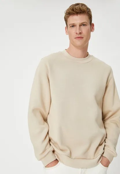 Толстовка Crew Neck Long Sleeve Basic Koton, бежевый