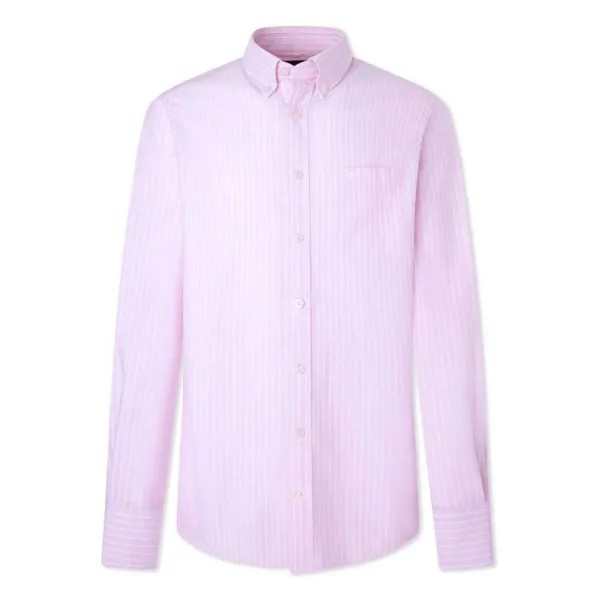 Рубашка с длинным рукавом Hackett Essential Ox Stripe, розовый