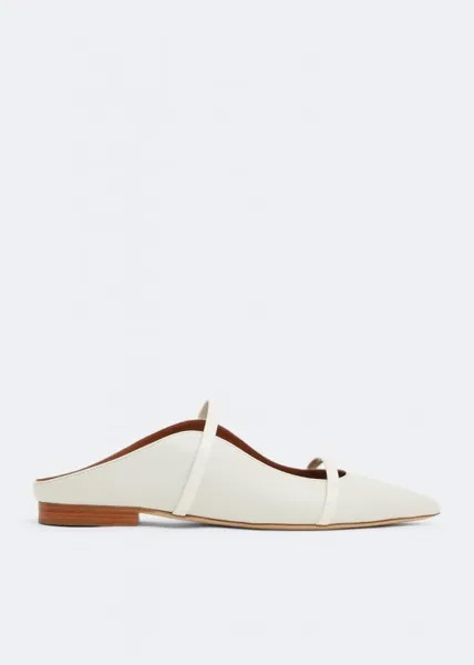 Мюли MALONE SOULIERS Maureen flat mules, белый