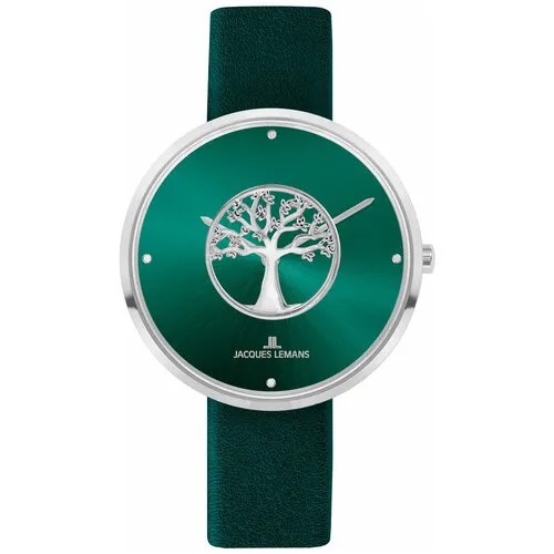 Наручные часы JACQUES LEMANS Наручные часы Jacques Lemans 1-2092E, зеленый, серебряный