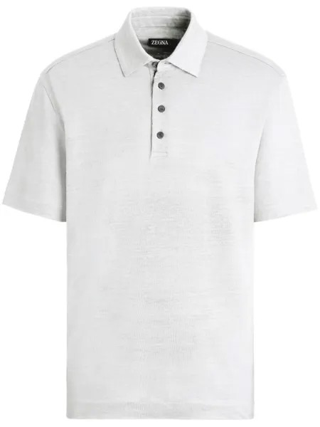 Zegna льняная рубашка поло, белый