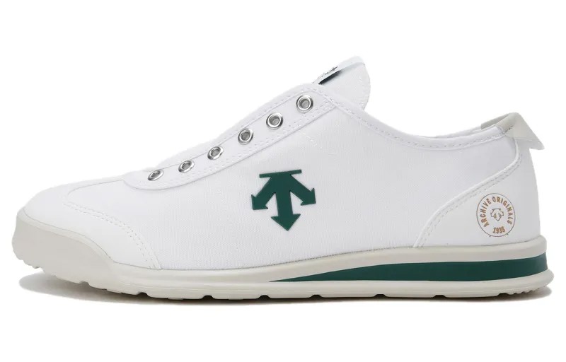 Кроссовки DESCENTE Lifestyle Shoes Unisex Low-top White/green, зеленый