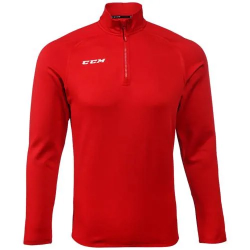 Джемпер CCM Locker Room 1/4 Zip SR взрослый(L / красный/L)