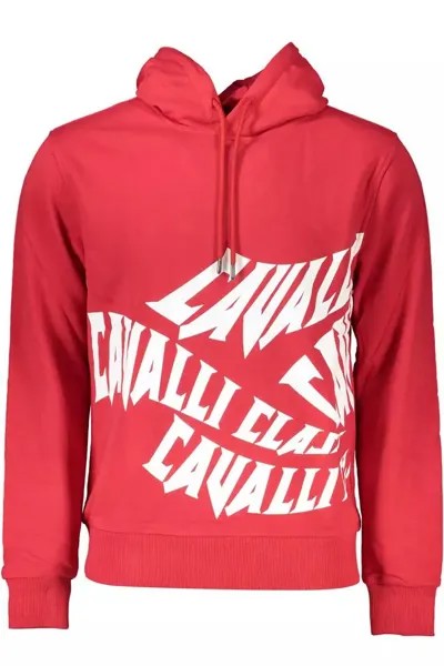 Мужская элегантная толстовка с капюшоном и принтом логотипа Cavalli Class, розовый