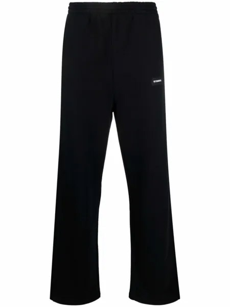VETEMENTS спортивные брюки с нашивкой-логотипом, черный