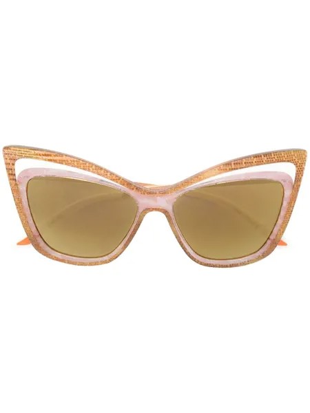 Christian Roth солнцезащитные очки в двойной оправе 'кошачий глаз'