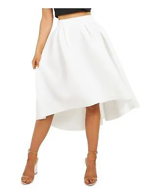 Женская белая вечерняя юбка хай-лоу длиной до колена QUIZ 4