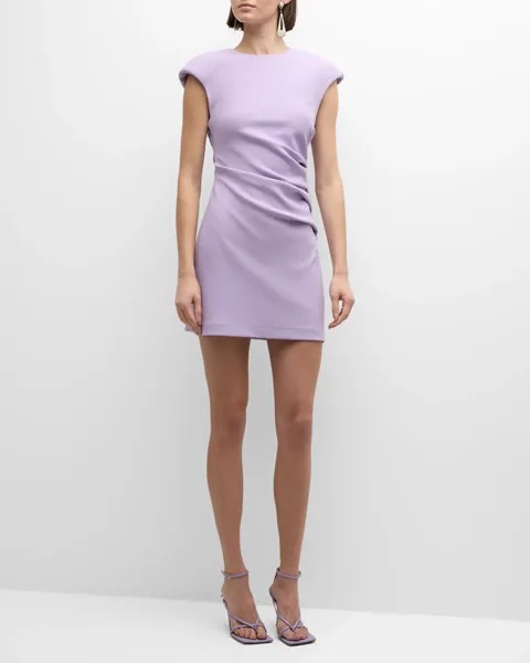 Мини-платье Ryder из крепа с драпировкой Wynn Hamlyn, цвет Lavender