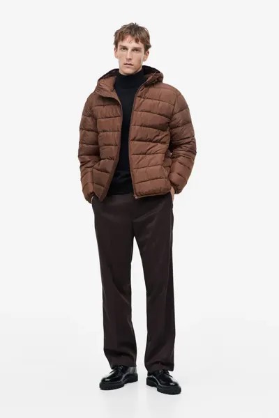 Легкая стеганая куртка H&M, коричневый