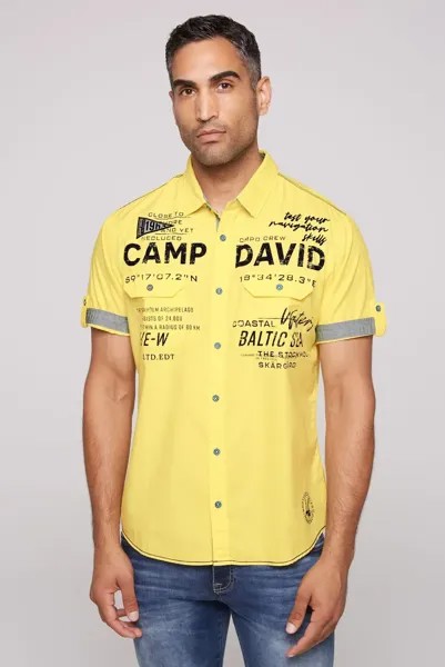 Рубашка CAMP DAVID с короткими рукавами, хлопок, цвет Light Lime