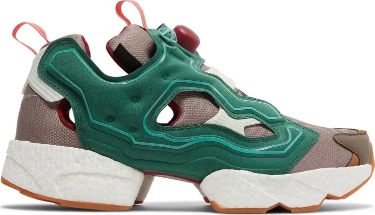 Кроссовки billionaire boys club x instapump fury boost 'earth' Reebok, зеленый