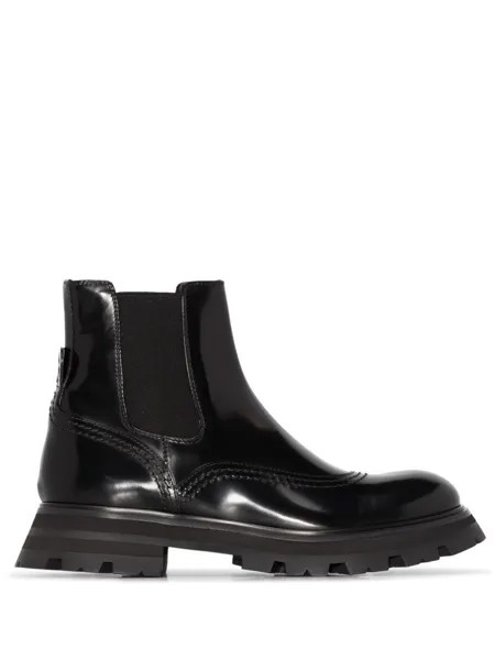Alexander McQueen ботинки челси на массивной подошве, черный