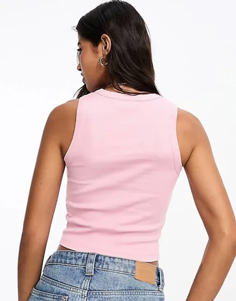 Розовый жилет в рубчик с изображением Лас-Вегаса ASOS DESIGN Hotfix