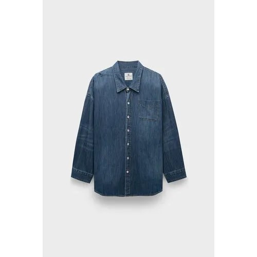 Рубашка DENIMIST button front shirt, размер 40, синий