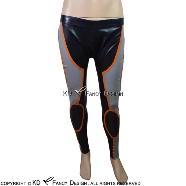 Черные и Серебристые оранжевые Обрезанные сексуальные латексные леггинсы резиновые штаны брюки размера плюс CK-0001