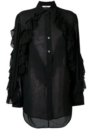 Givenchy прозрачная блузка с оборками