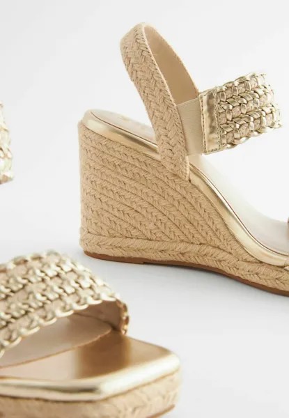 Эспадрильи FOREVER COMFORT SQUARE TOE WEAVE, REGULAR FIT Next, золото