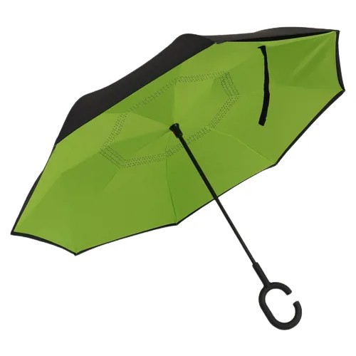 Зонт-наоборот, механический «Однотонный», 8 спиц, R = 53 см, ручка кольцо, цвет микс