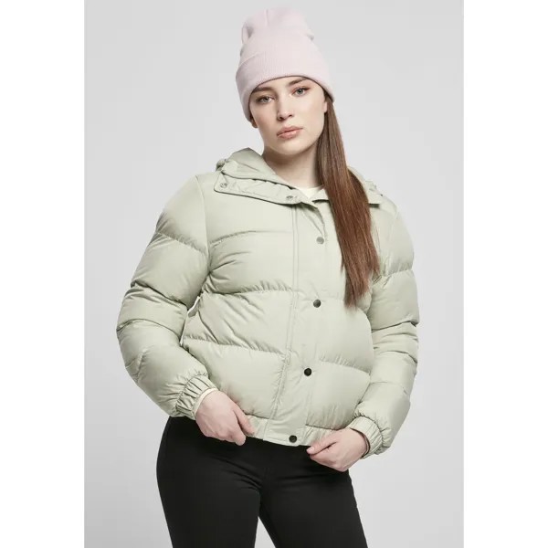 Куртка Urban Classics Hooded Puffer, зеленый